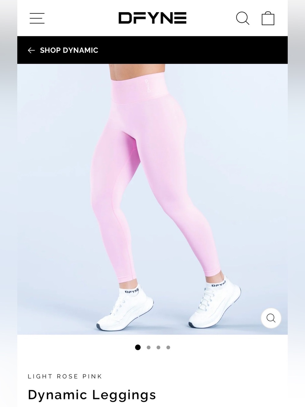 Dynamic Seamless Light Rose Pink High-Waist Leggings